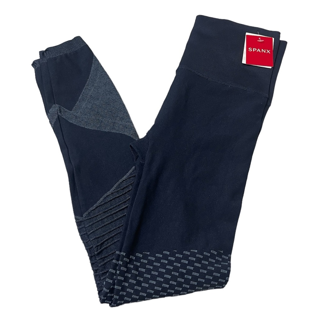 SPANX Seamless Moto Legging- Indigo Sky Size Small NWT - Picture 9 of 10